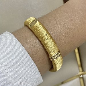 Pulseira tecido dourado