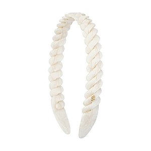 Tiara acrílico Bianca trançado madrepérola 20 006
