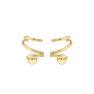 Brinco aros ouro semijoia BA 4139