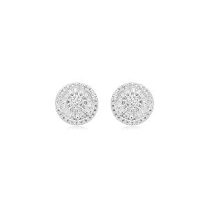 Brinco pizza m zircônia prata 925 BR 7974