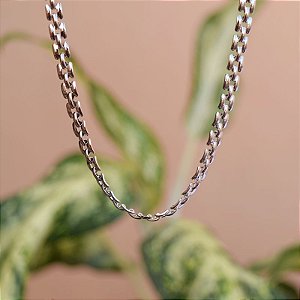 Colar choker corrente ródio semijoia