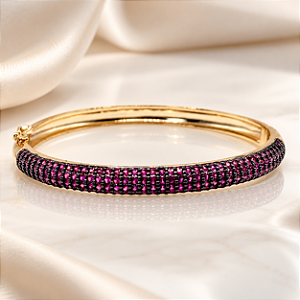 Bracelete com Zircônias Pink Cravejadas