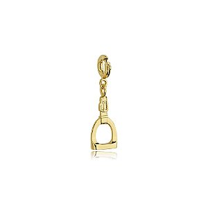 Pingente estribo ouro semijoia