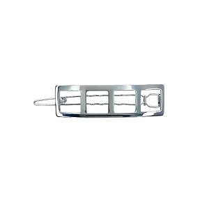 Presilha retangular metal prateado