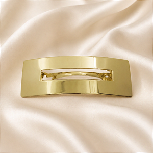 Presilha de Cabelo em Metal Dourado Polido com Design Vazado