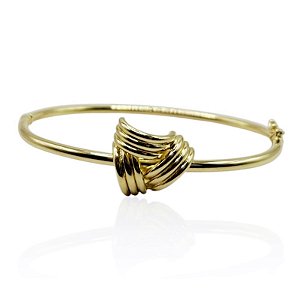 Bracelete aros triangular ouro semijoia BC19944AU