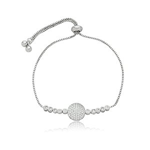 Pulseira gravatinha zircônia cristal ródio semijoia