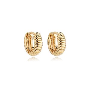 Brinco argolinha segundo furo ouro semijoia 19k14029