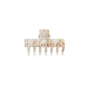 Piranha de cabelo Bianca acrílico m madrepérola com dourado 05 291