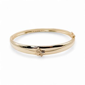 Bracelete laço zircônia ouro semijoia SZ-220425