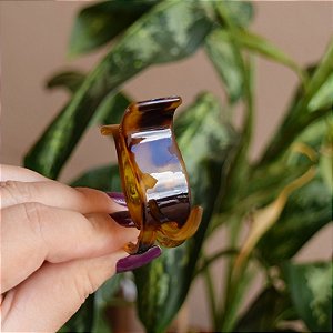 Piranha de cabelo curvada francesa Finestra animal print N342TK