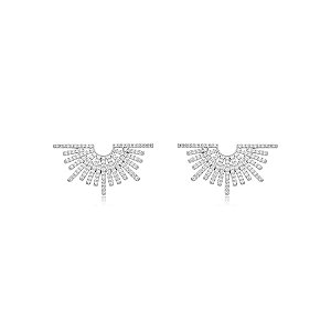 Brinco ear cuff zircônia ródio semijoia BA 5061