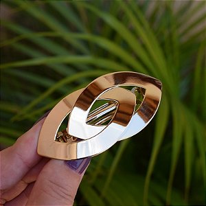 Presilha navete metal dourado