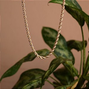 Colar choker cordão baiano ouro semijoia