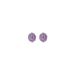Brinco ponteira Leticia Sarabia cristal lilás lavanda violet 4479