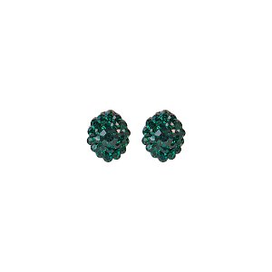 Brinco ponteira Leticia Sarabia cristal verde emerald 4479