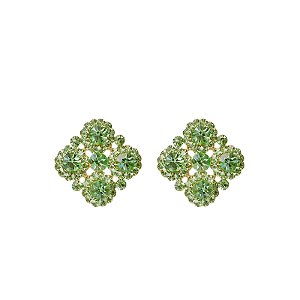Brinco ponteira Leticia Sarabia p cristal verde menta peridot 4515