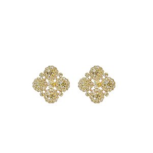 Brinco ponteira Leticia Sarabia p cristal amarelo jonquil 4515