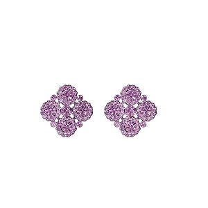 Brinco ponteira Leticia Sarabia g cristal light amethyst 4515