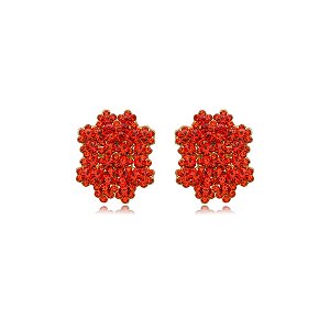 Brinco ponteira Leticia Sarabia cristal laranja hyancinth 6632