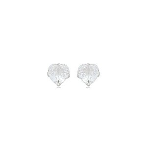 Brinco segundo furo coração zircônia prata 925 5209705