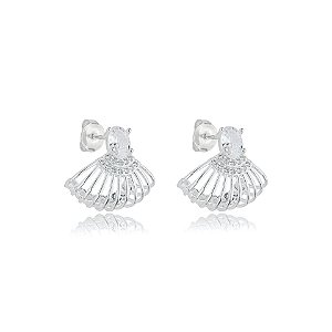 Brinco ear hook aros zircônia prata 925 5230205