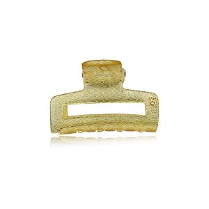 Piranha de cabelo Bianca retangular m dourado 05 288