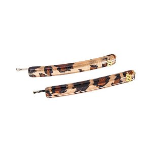 Grampo Bianca acrílico animal print par 16 101