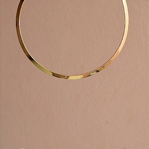 Colar aro choker metal ouro semijoia 7299