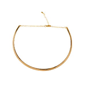 Colar aro choker metal ouro semijoia 7299