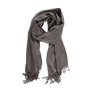 Pashimina nude acinzentado liso 200g