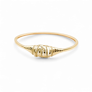 Bracelete filetes zircônia ouro semijoia