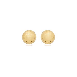 Brinco esfera m ouro semijoia