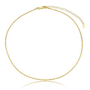 Colar fio roliço ouro semijoia 7698