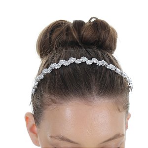 Tiara coroa noiva folhas cristais prateado 3328301