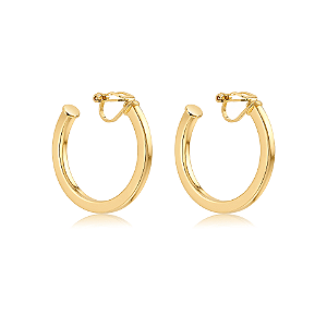 Brinco pressão argola reta ouro semijoia 7304805