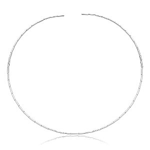 Colar aro choker canutilhos ródio semijoia 9791