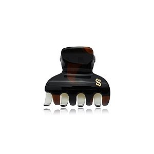 Piranha de cabelo Bianca acrílico marrom com madrepérola bege 05 067