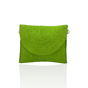 Bolsa carteira palha verde