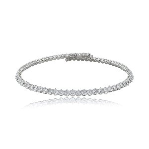 Colar aro choker zircônia ródio semijoia XL 2282