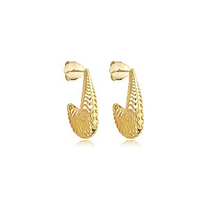 Brinco aros ouro semijoia BZ21601AU