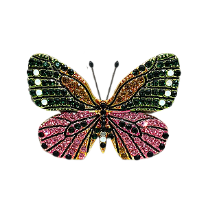 Broche magnético borboleta colorida m
