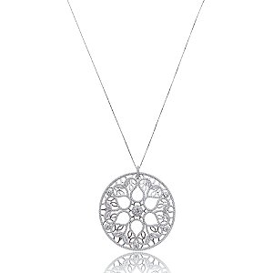 Colar Elaine Palma mandala zircônia ródio semijoia