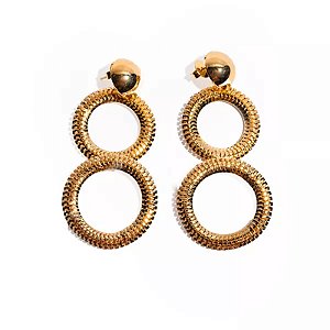 Brinco elos ouro semijoia