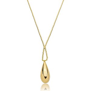 Colar canutilhos gota ouro semijoia CZ21926AU