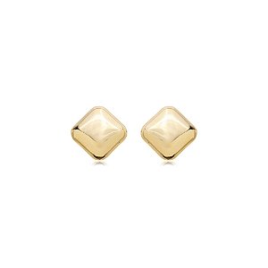 Brinco quadrado ouro semijoia BZ21841AU