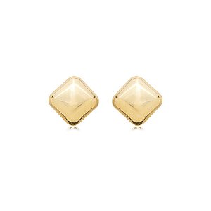Brinco quadrado g ouro semijoia BZ21833AU