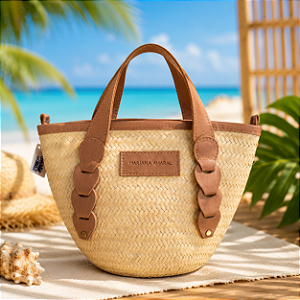 Bolsa de Mão Feminina em Palha Buriti Natural Mariana Amaral