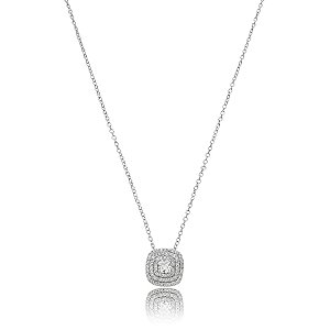 Colar quadrado zircônia ródio semijoia 021900