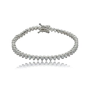 Pulseira zircônia ródio semijoia 011959